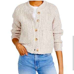 THE GREAT size 0 shrunken cable cardigan